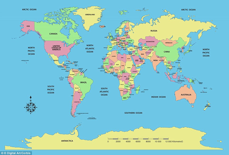 kmhouseindia: World map shows country size based on population and not