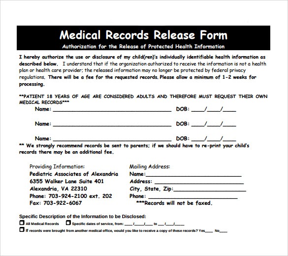 general-medical-records-release-form-sample-distributor-minuman-gelas