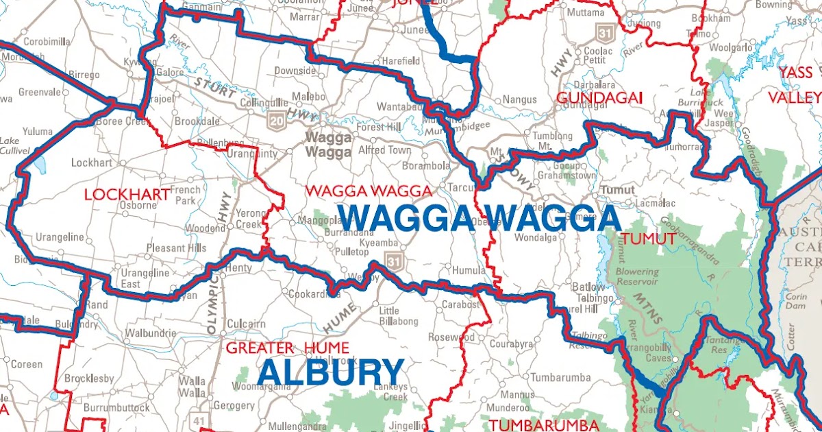 Map Of Wagga Wagga