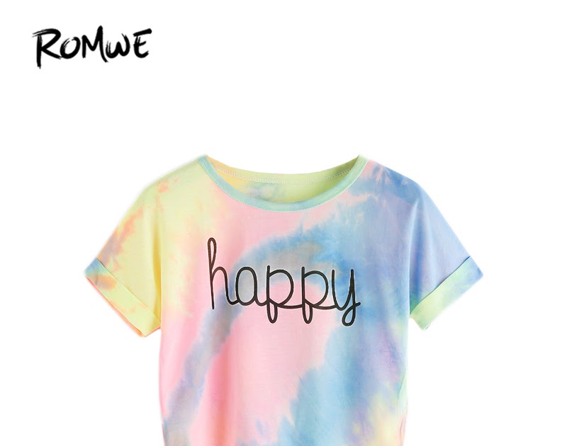 romwe rainbow shirt