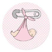 Baby Girl in Blanket sticker