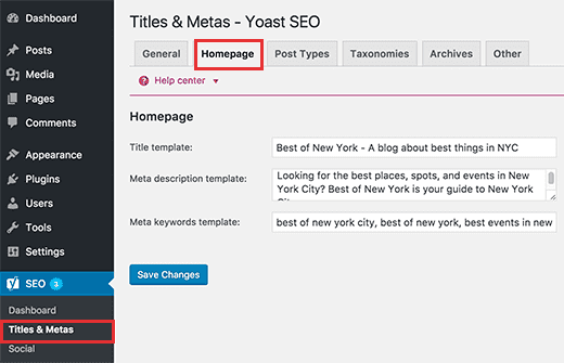 homepage keywords and description homepage keywords and description