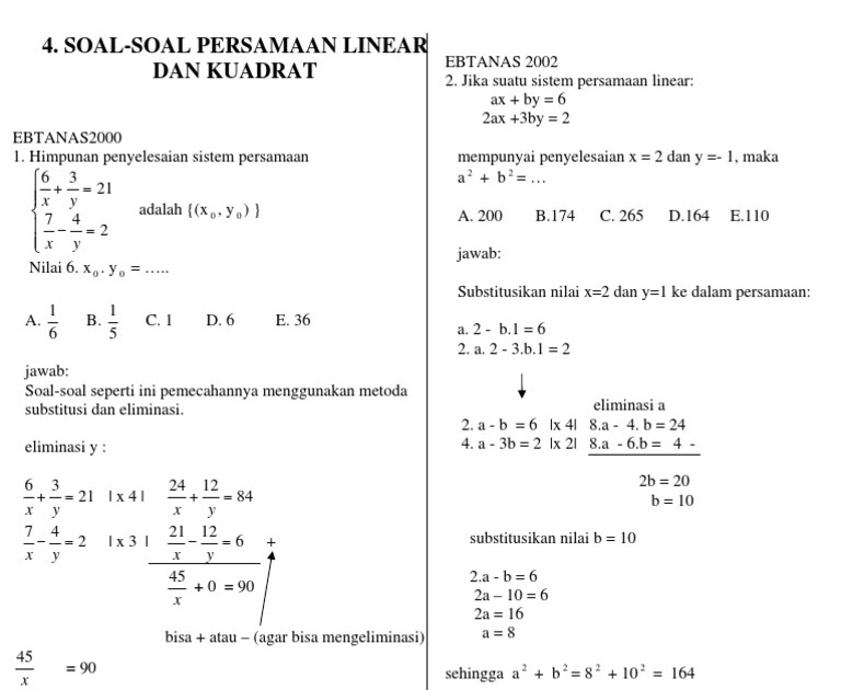 Contoh Soal Relasi Dan Fungsi Kelas 8 Smp