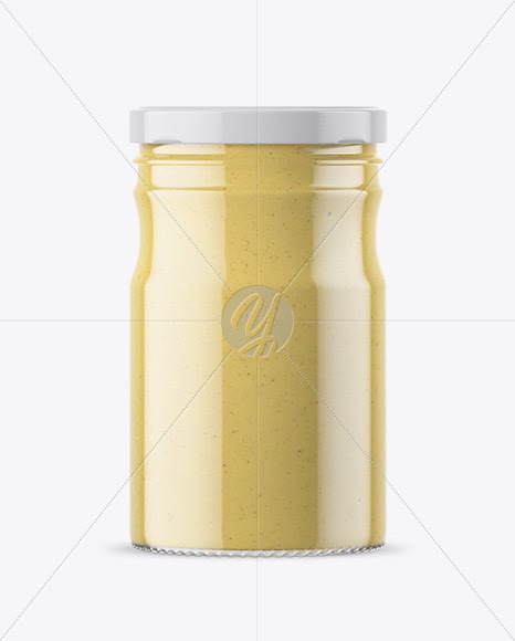 Download Clear Glass Jar Sauce Mockup Clear Glass Jar With Mustard Sauce Mockup In Jar Mockups On Yellowimages Mockups