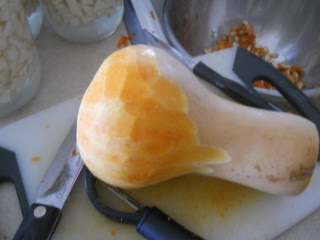 Peeling Butternut Squash