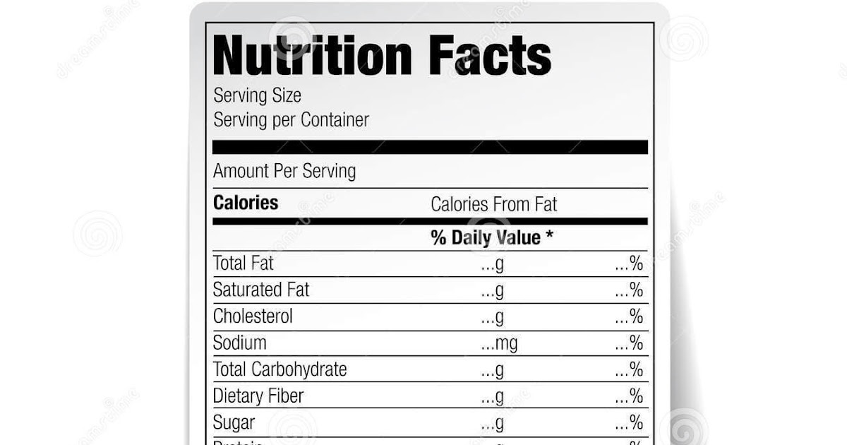 Blank Nutrition Facts Label Template Word Doc 139 Free Label