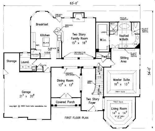 1.5 Story House Plans With Master On Main Floor Modern