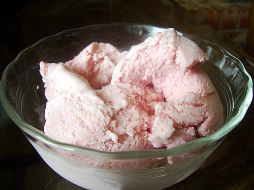 Strawberry Sour Cream Ice Cream