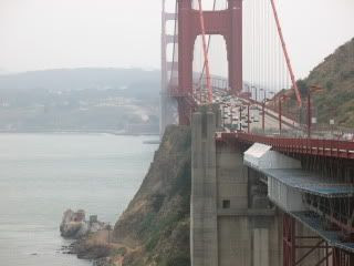 Looking across Golden Gate Bridge