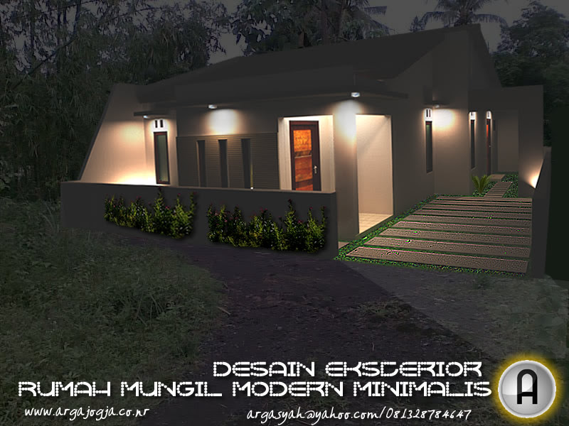 Desain Fasad Eksterior Rumah Modern Minimalist Lahan 100m2 Night Desain Fasad Eksterior Rumah Modern Minimalist Lahan 100m2 Night