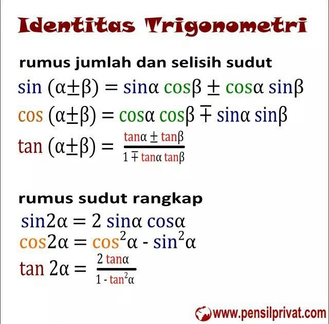 Rumus Trigonometri Jumlah Dan Selisih Dua Sudut Soal Terpadu