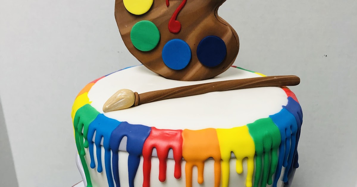 Art Palette Birthday Cake