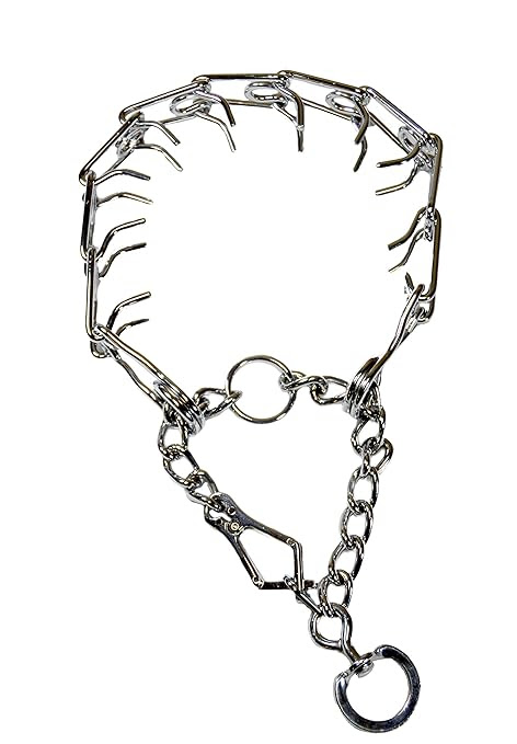 DTPS Ultra Dog Prong Pinch Training Collar, Small 2.3mm, Chrome-Plated with Quick Release