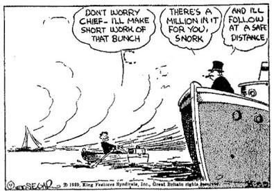 Worst America's Cup ever. Popeye by E. C. Segar
