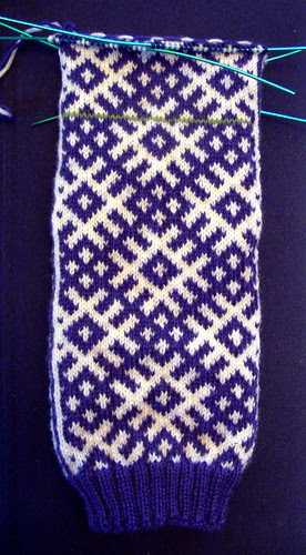 Komi Sock 1 - where the heel will go