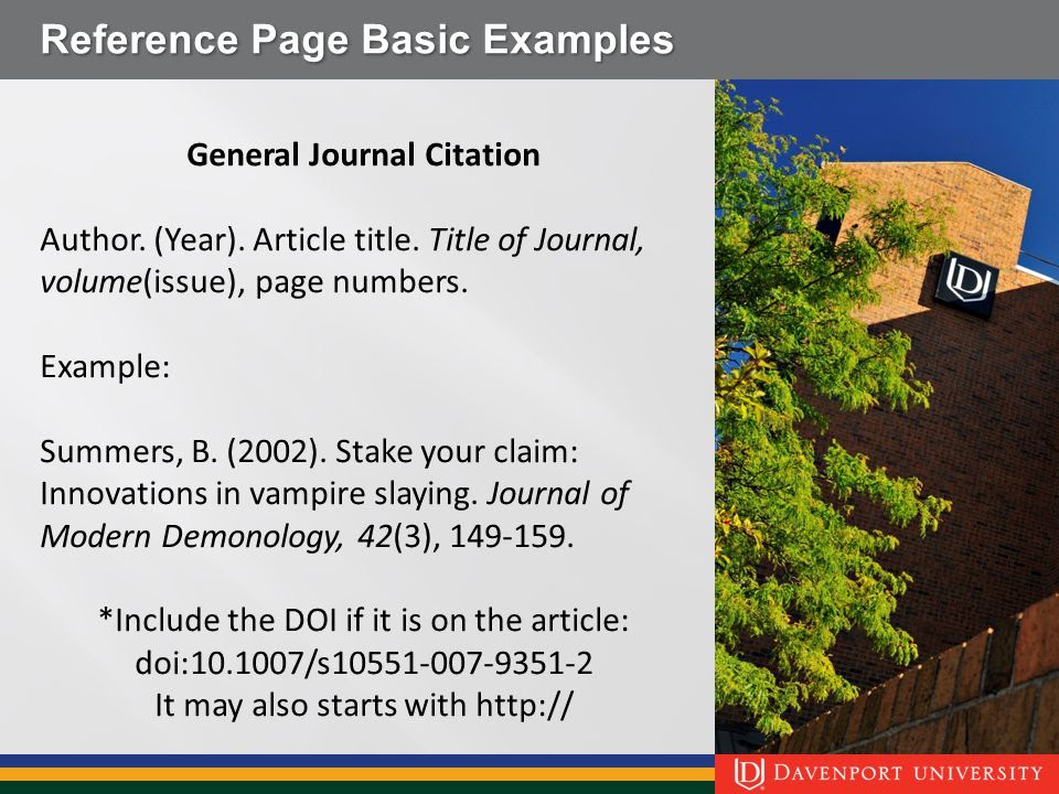Online Citation Doi