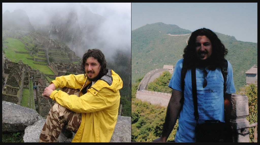 Mihai, în Peru (foto stânga), și în China.