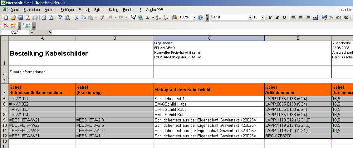 Vorlage Stromlaufplan Excel