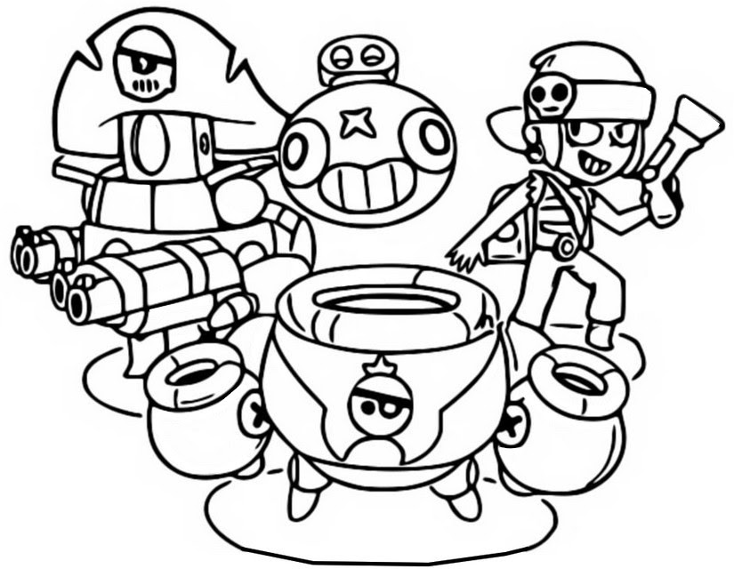 Brawl Stars Coloring Pages Dynamike Coloring And Drawing - dynamike brawl stars desenho para colorir
