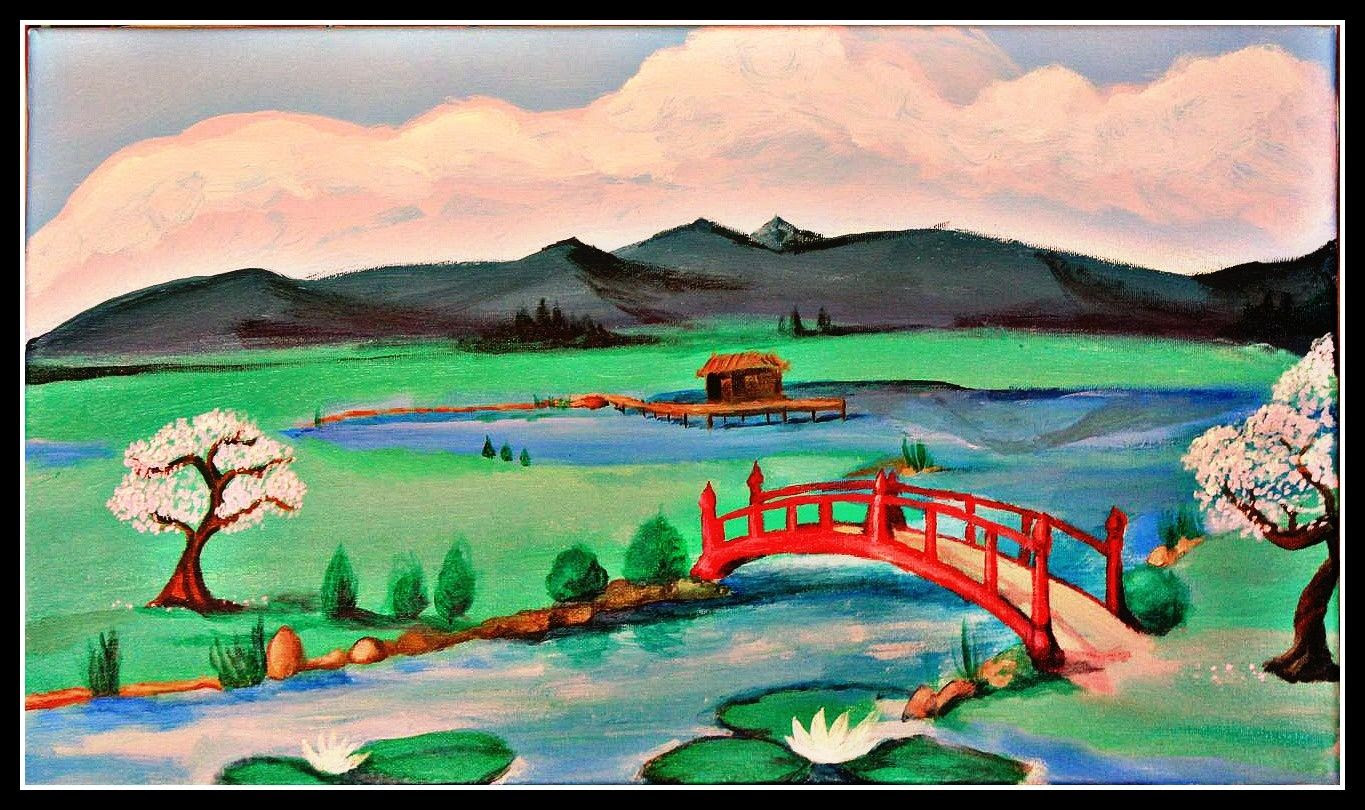 Dessin De Paysage Facile A Reproduire Apprendre Dessiner Un Paysage Japonais Facile / COMMENT DESSINER HIBOU