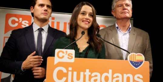 Rivera, Arrimadas i Alonso, de Ciutadans.