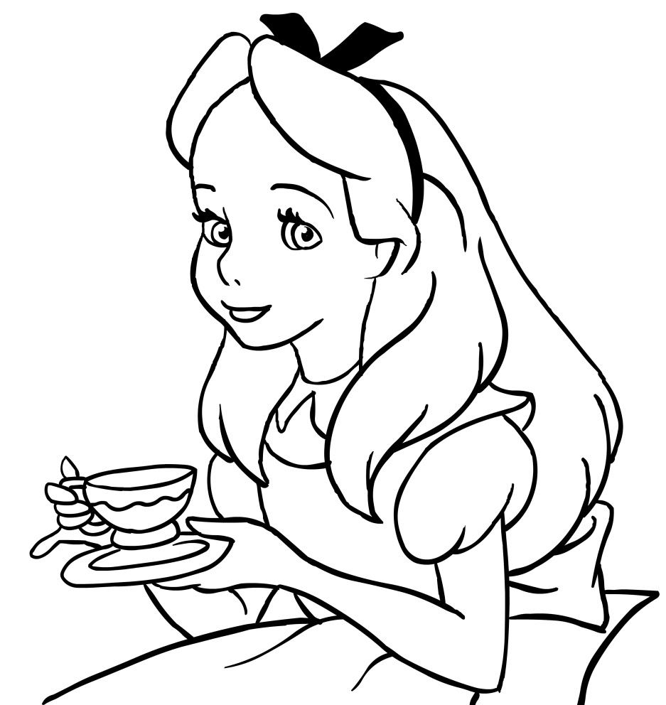Personaggi Alice Nel Paese Delle Meraviglie Disney Disegni Da Colorare