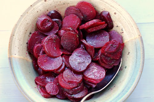 Baked beets with herbs and butter by Eve Fox, Garden of Eating blog, copyright 2012
