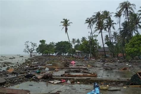 foto porak poranda  penampakan pasca tsunami