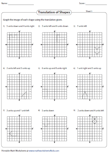 Geometry Translations Worksheet Answer Key / Geometry Cp 67 Dilations