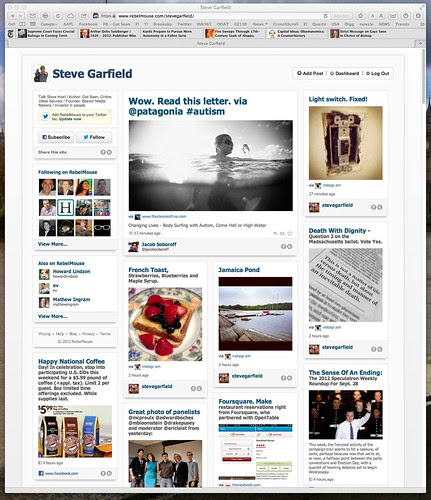 Steve Garfield on RebelMouse. A river of news social media home page. by stevegarfield