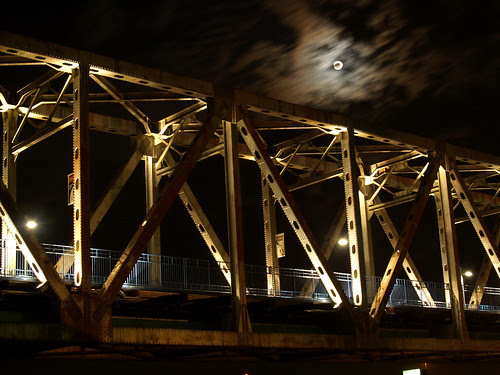 Full moon and the Junction Bridge