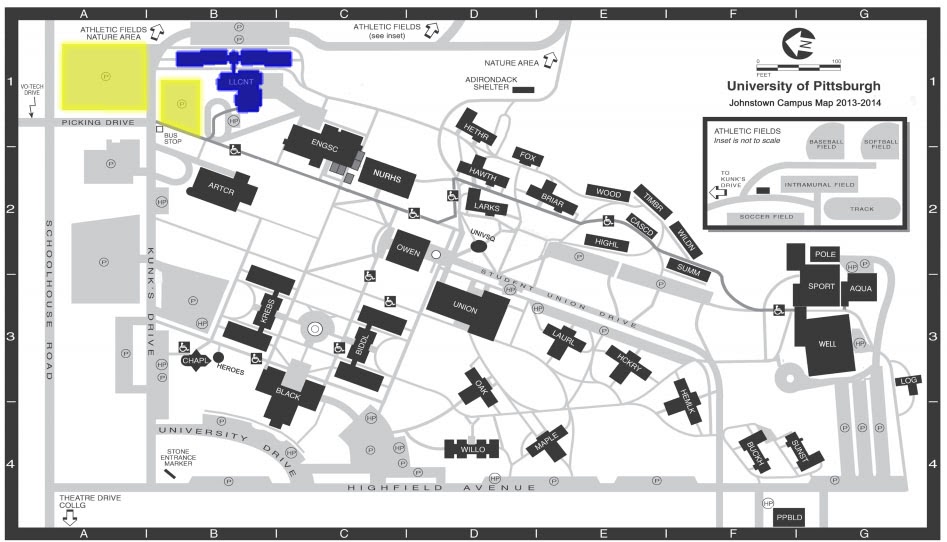 Pitt Johnstown Campus Map Time Zones Map
