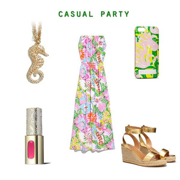 Lilly for Target lookbook preview, Lilly Pulitzer for Target shift dress casual party outfit idea
