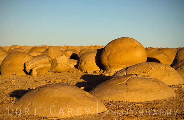 Stone concretions at the Pumpkin Patch in Ocotillo Wells near Anza-Borrego Desert State Park, California