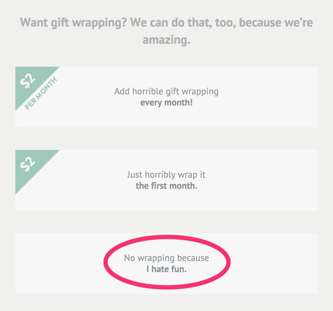 Cruel opt-out