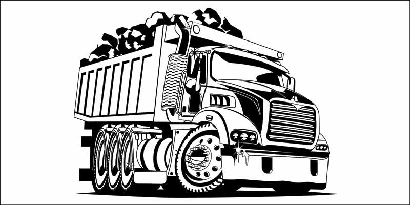 Best Ever Garbage Truck Clipart Black And White
