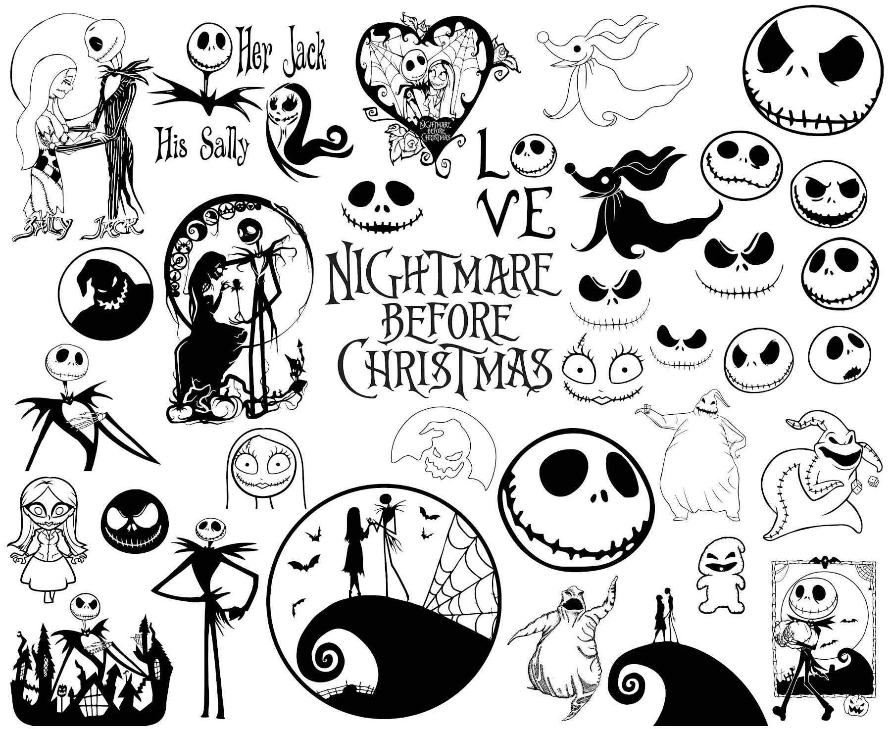 Nightmare Before Christmas Svg Files Free - 90+ SVG File for Silhouette