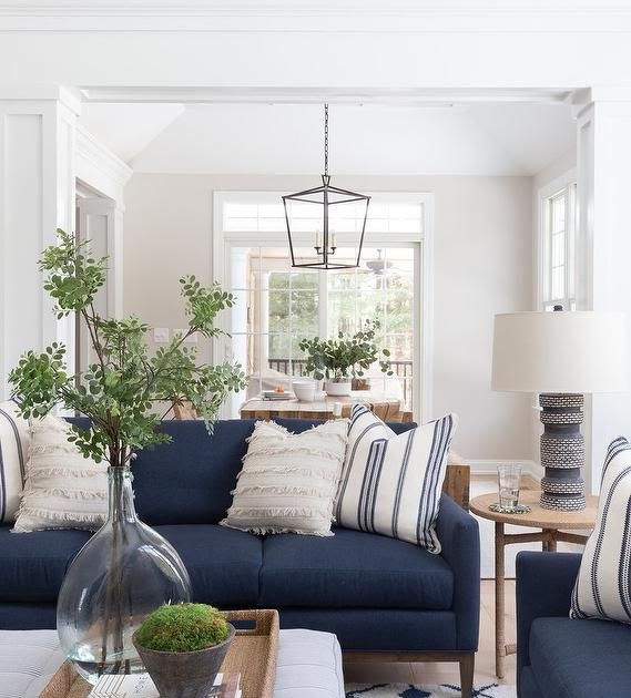 Dark Blue Couch Living Room Ideas - LaraRicardo