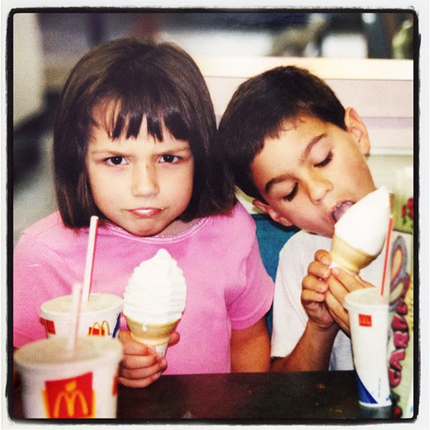 Never met a kid besides Liz who was grumpy at McDonalds. #kids #frown #grumpy #angry #fastfood #sad #instadaily