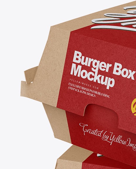Download Download Burger Packaging Mockup Free PSD - Two Kraft ...