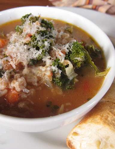 Italian Kale and Farro Soup