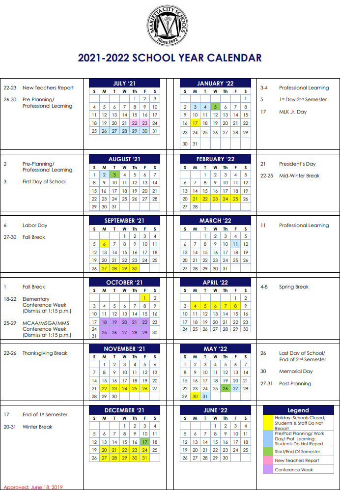 Cobb County Schools 2021 22 Calendar 2021 Calendar