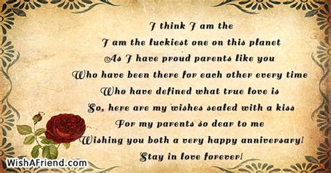 I think I am the , Anniversary Poem For Parents I think I am the , Anniversary Poem For Parents