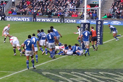 England vs. Samoa @ Twickenham - Samoa desperately try to defend