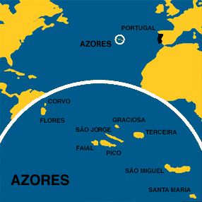 Azorerna Karta Atlanten | Karta