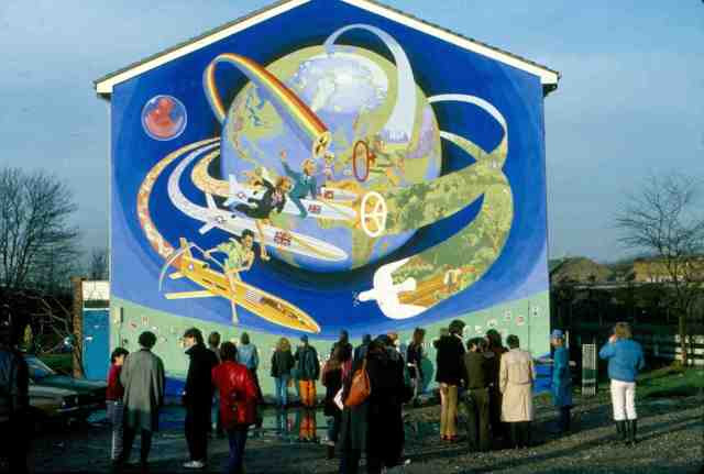 Riders of the Apocalypse, New Cross, 1983. Mural by Brian Barnes