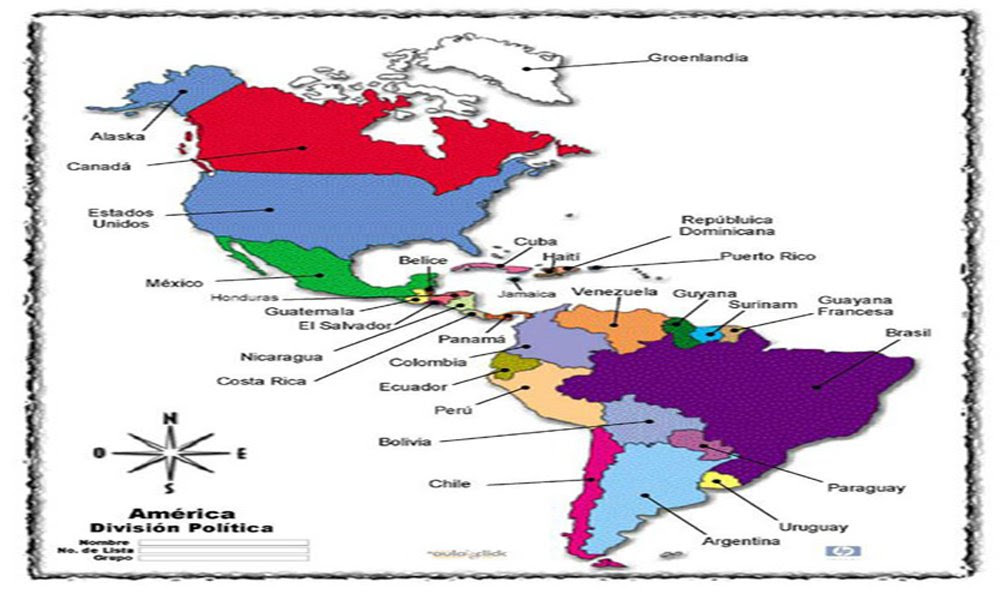 25 Inspirador Mapa Del Continente Americano Con Sus Paises Y Capitales