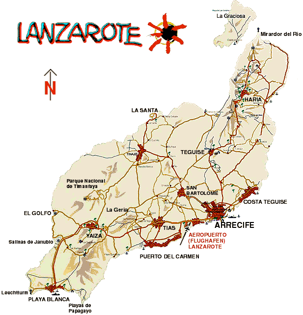 Karte Lanzarote | Karte