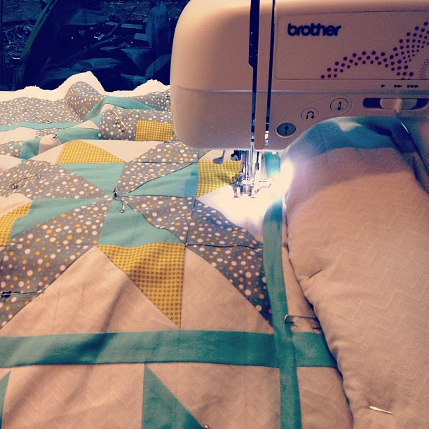 It's happening! Finally quilting my big quilt! Ahhhh! #quilting