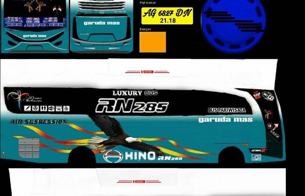 Livery Bussid Shd Full Stiker Kaca Depan Livery BUSSID PO Luragung